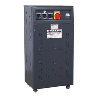 ÇETİNKAYA S11 A3Y 06 S11 A3Y 06 300/460V- 380V 45 kVA Alüminyum Sargılı Trifaze Mikroişlemcili Voltaj Regülatörü