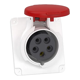Schneider Electric PKF16F435 PratiKa Eğik Makina Prizi, - vidalı bağlantı- - 5*16A - 3P + N + E - 380...415 V AC