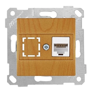 Mutlusan 2200 140 0158 Rita Mek+Tuş Data Prizi 1*RJ45 CAT6 Meşe