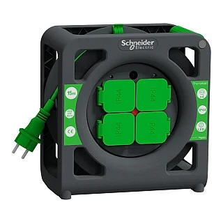 Schneider Electric IMT33136 Thorsman, Kompakt Kablo Makarası 15m IP44 HO5 3G1.5 Kablo Topraklı