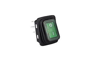 EMAS A54G1Y16 30*22mm Gri Gövde 2NO Işıklı Terminalli Işık voltajı 400V (0-I) Baskılı Yeşil A54 Serisi Anahtar
