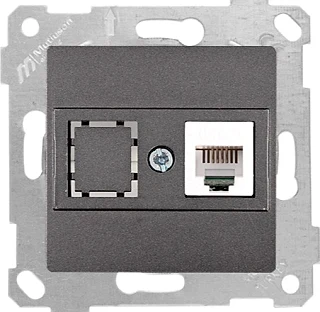 Mutlusan 2200 136 0195 Rita Mek+Tuş Data Prizi 1*RJ45 CAT5E Füme
