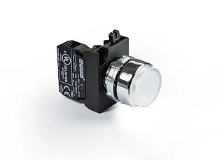 EMAS CM100HB CM Serisi Metal 1NO Yaylı Çıkık Beyaz 22 mm Buton