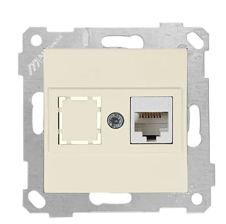 Mutlusan 2200 140 0102 Rita Mek+Tuş Data Prizi 1*RJ45 CAT6 Krem