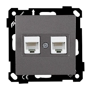 Mutlusan 2270 138 0195 EP-Data Prizi 2*RJ45 CAT5E Füme