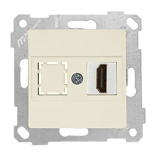 Mutlusan 2200 457 0102 Rita Mek+Tuş Data Prizi 1*HDMI Krem