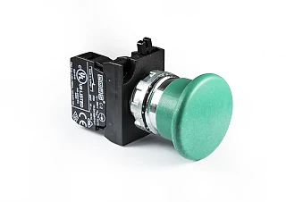 EMAS CM200MY CM Serisi Metal 1NC Yaylı 40 mm Mantar Yeşil 22 mm Buton