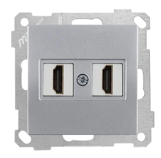 Mutlusan 2100 458 0182 Mek+Tuş Data Prizi 2*HDMI İnox