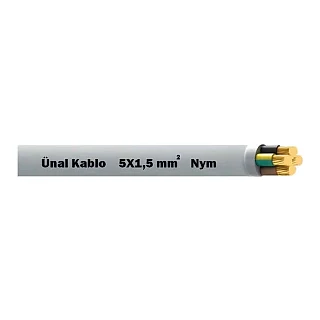 ÜNAL KABLO NYM 2×1,5 mm² (temsili görsel)