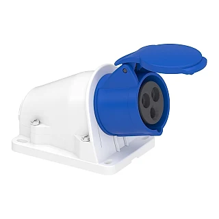 Schneider Electric PKY16W423 PratiKa Eğik Duvar Prizi,- hızlı bağlantı - 3*16A - 2P + E - 200...250 V AC