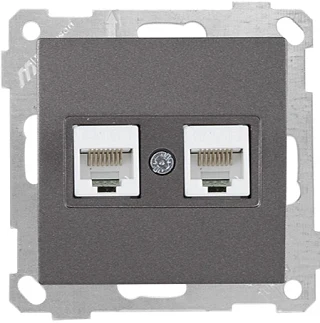 Mutlusan 2100 138 0195 Data Prizi 2*RJ45 CAT5E Füme