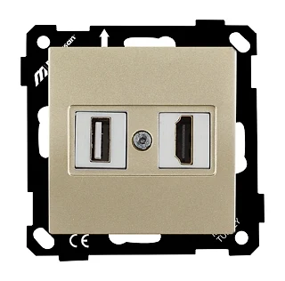 Mutlusan 2270 459 0190 Elitra Data Prizi 1*USB/1*HDMI Vidalı Saten