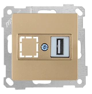 Mutlusan 2100 455 0101 Mek+Tuş Data Prizi 1*USB Beyaz