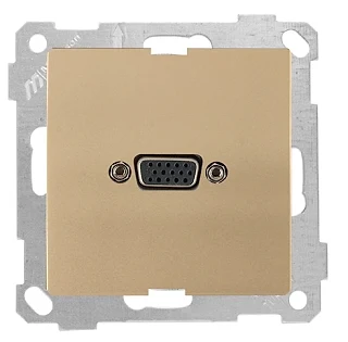 Mutlusan 2100 460 0180 Mek+Tuş VGA Prizi Antik Altın
