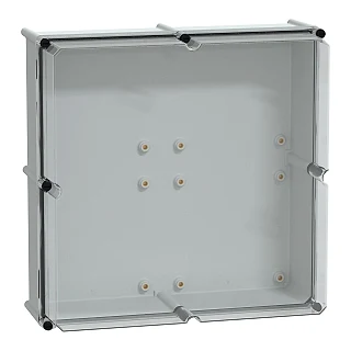 Schneider Electric NSYPLS5454AG PLS kutu, polyester arka, şeffaf PC kapak IP66 54x54x23cm
