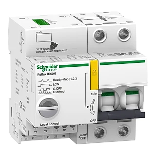 Schneider Electric A9C62225 Reflex iC60N Ti24 25 A 2P eğri C entegre kontrol MCB