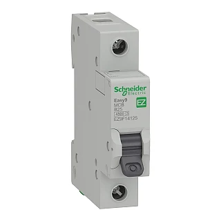 Schneider Electric EZ9F14125 Otomatik Sigorta, Easy9, 4,5kA, B-Eğrisi, 1-Kutup, 25A