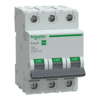 Schneider Electric EZ9F57350 Otomatik Sigorta, Easy9 Pro, 6kA, C-Eğrisi, 3-Kutup, 50A