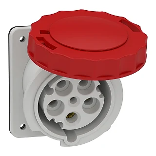 Schneider Electric 81283 PratiKa Eğik Makina Prizi - 5*63 A - 3P + N + E - 380...415 V AC - IP67