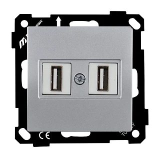Mutlusan 2270 456 0192 Elitra Data Prizi 2*USB Vidalı Gümüş