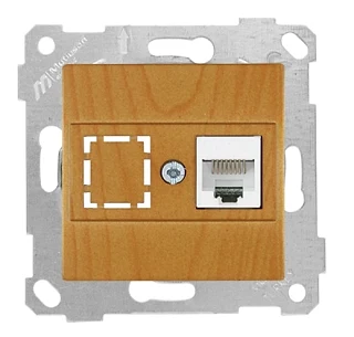Mutlusan 2200 136 0158 Rita Mek+Tuş Data Prizi 1*RJ45 CAT5E Meşe