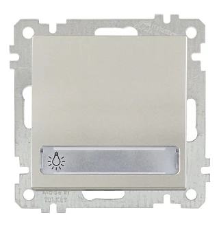 Mutlusan 2100 419 0283 Mek+Tuş Işıklı Etiketli Çağırma 220V Titanyum