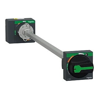 Schneider Electric LV426932T Uzatılmış yönlendirme kolu, ComPacT NSXm, siyah kol, mil uzunluğu 200 ila 600 mm, IP54