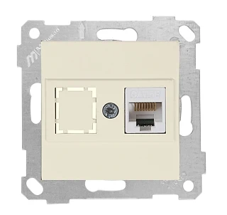Mutlusan 2200 136 0102 Rita Mek+Tuş Data Prizi 1*RJ45 CAT5E Krem