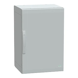 Schneider Electric NSYPLA754G Yer standı polyester kutu, Thalassa PLA, düz kapı, tamamen mühürlü, 750x500x420mm, IP65, IK10
