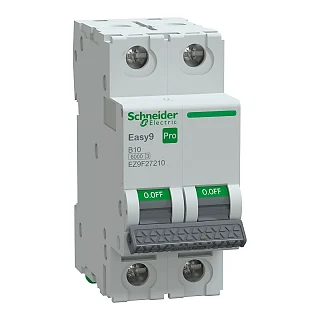 Schneider Electric EZ9F27210 Otomatik Sigorta, Easy9 Pro, 6kA, B-Eğrisi, 2-Kutup, 10A