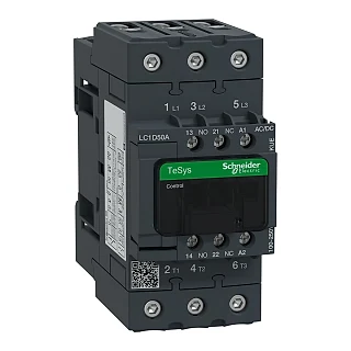Schneider Electric LC1D50AKUE Kontaktör TeSys Deca 3P 50A AC-3 440V'a kadar bobin 100-250V AC/DC EverLink