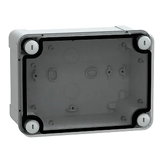Schneider Electric NSYTBS16128T ABS kutu IP66 IK07 RAL7035 İç H150W105D80 Dış H164W121D87 Şeffaf kapak H20