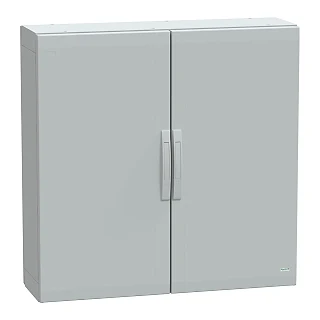Schneider Electric NSYPLA10103G Yer standı polyester kutu, Thalassa PLA, düz kapı, tamamen mühürlü, 1000x1000x320mm, IP65, IK10