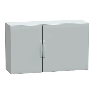 Schneider Electric NSYPLA7124G Yer standı polyester kutu, Thalassa PLA, düz kapı, tamamen mühürlü, 750x1250x420mm, IP65, IK10