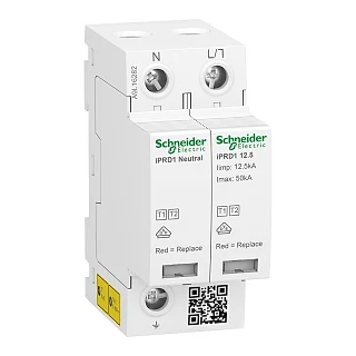 Schneider Electric A9L16282 Modüler Parafudr, Acti9 iPRD1 12.5r, 1 P + N, 350 V, Uzaktan Transferli