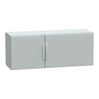 Schneider Electric NSYPLA5124G Yer standı polyester kutu, Thalassa PLA, düz kapı, tamamen mühürlü, 500x1250x420mm, IP65, IK10