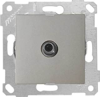 Mutlusan 2200 166 0183 Rita Mek+Tuş SAT Prizi Geçişli 4DB/F Konnektör Titanyum