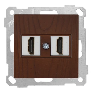Mutlusan 2100 458 0157 Mek+Tuş Data Prizi 2*HDMI Ceviz