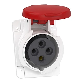 Schneider Electric PKY16F434 PratiKa Eğik Makina Prizi, - hızlı bağlantı - 4*16A - 3P + E - 380...415 V AC