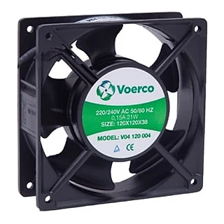ÇETİNKAYA V04 120 005 V04 120 005 120x120x38 Bilezikli 220V AC 0.13A 20W 2800 RPM Terminal Bağlantılı 163M3/H Kapasiteli Fan (temsili görsel)