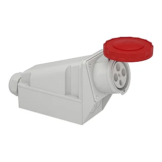 Schneider Electric 81194 PratiKa Eğik Duvar Prizi - 4*125 A - 3P + E - 380...415 V AC - IP67