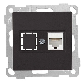 Mutlusan 2100 140 0184 Mek+Tuş Data Prizi 1*RJ45 CAT6 Siyah