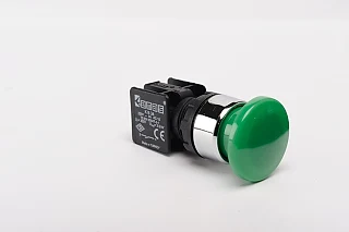 EMAS KB34MY KB Serisi Plastik 1NO Yaylı 40 mm Mantar Yeşil 22 mm Buton