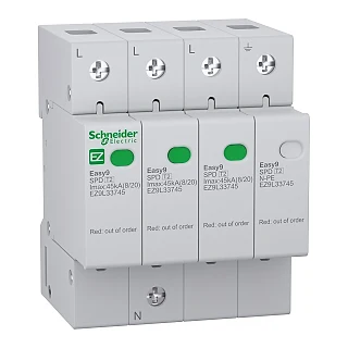Schneider Electric EZ9L33745 Parafudr Easy9 - 3P + N - 400 V - 45000 A"