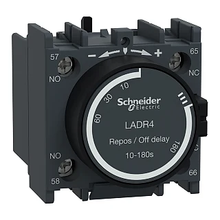 Schneider Electric LADR4 TeSys D - zaman geckm yard kontk bloğu - 1NA + 1NK - vida kelepçesi terminalleri