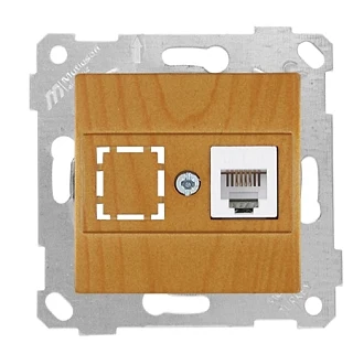 Mutlusan 2200 125 0158 Rita Mek+Tuş Telefon Prizi 1XRJ11 Meşe