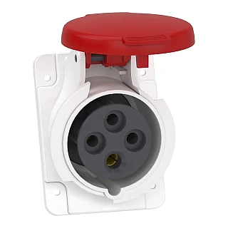 Schneider Electric PKF16F434 PratiKa Eğik Makina Prizi, - vidalı bağlantı- - 4*16A - 3P + E - 380..415V AC ,IP44