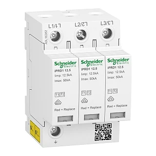 Schneider Electric A9L16382 Modüler Parafudr, Acti9 iPRD1 12.5, 3 P, 350 V, Uzaktan Transferli