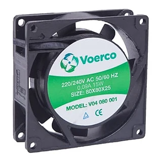 ÇETİNKAYA V04 080 002 V04 080 002 80x80x38 Bilezikli 220 V AC 0.06A 9W 2750 RPM 43 M3/H Kapasiteli Fan (temsili görsel)
