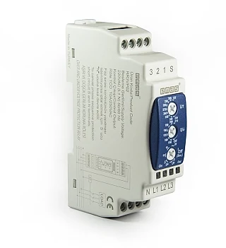 EMAS RR3VP02 RR3 Serisi Ray Montaj 230VAC 1CO 10A (rezistif) Üç Faz Analog Gerilim Koruma Elektronik Röle